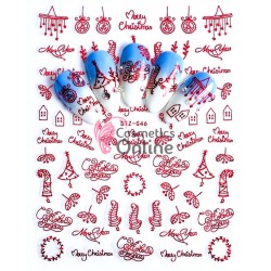 Stickere 3D deosebite pentru unghii Cod STZ-G046 Red model Sarbatori de Iarna